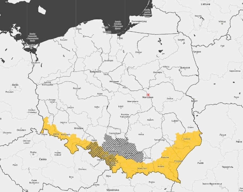 Ostrzeżenia IMGW przed burzami obowiązujące do północy 1 czerwca /IMGW /Materiały prasowe