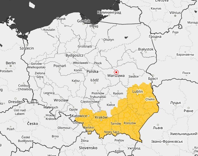Ostrzeżenia imgw przed burzami w sobotę 16 maja /IMGW /Materiały prasowe