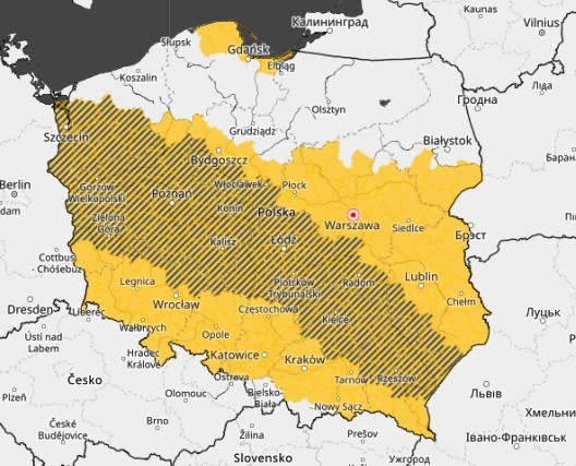 Ostrzeżenia IMGW przed marznącymi opadami dla większości kraju obowiązujące 27 grudnia /IMGW /Materiały prasowe
