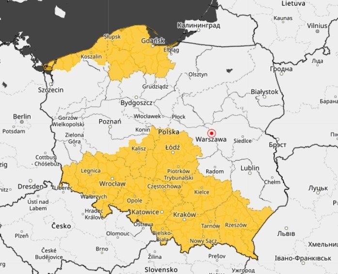 Ostrzeżenia IMGW przed oblodzeniem w sobotę, 1 marca /IMGW  /Materiały prasowe