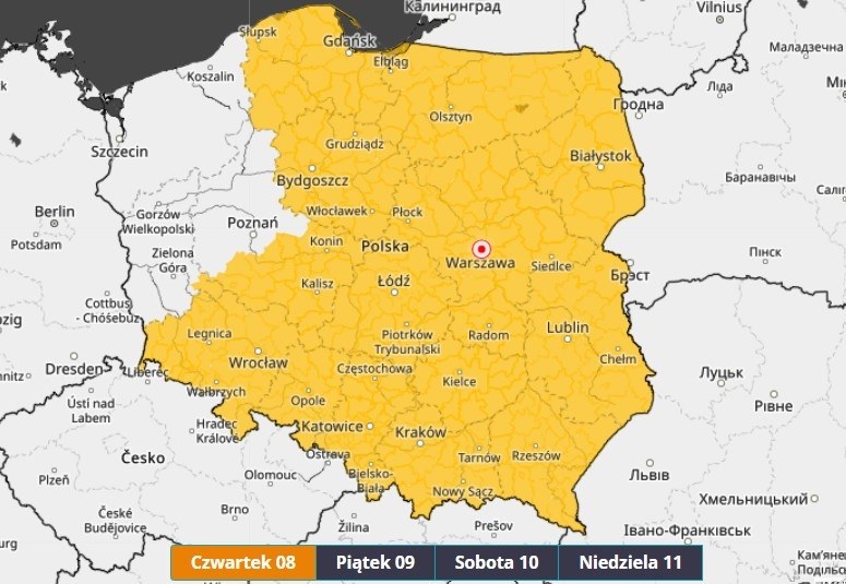 Ostrzeżenia IMGW przed przmrozkami w czwartek, 8 maja /IMGW /Materiały prasowe
