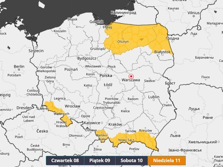 Ostrzeżenia IMGW przed przymrozkami w niedzielę, 11 maja /IMGW /Materiały prasowe