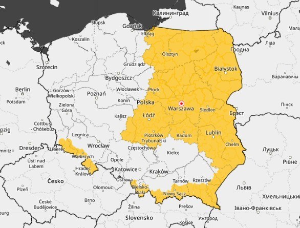 Ostrzeżenia IMGW przed silnym mrozem (poniedziałek 05.01., 07:30 - wtorek, 06.01., 07:30) /IMGW /Materiały prasowe