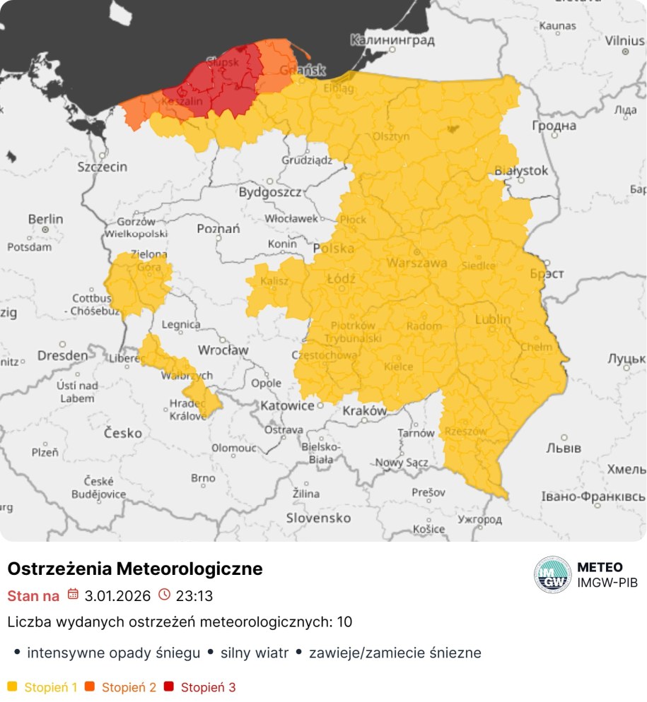 Ostrzeżenia IMGW /IMGW /Materiały prasowe