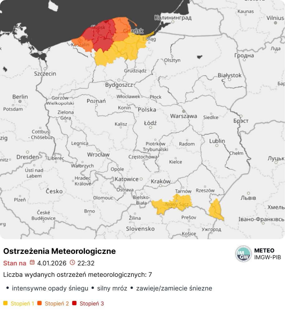 Ostrzeżenia IMGW /IMGW /Materiały prasowe