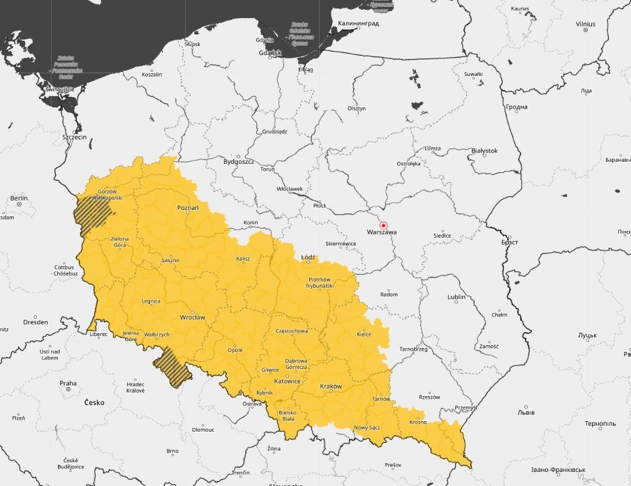 Ostrzeżenia meteorologiczne IMGW, 12, 13 grudnia 2025: Gęsta mgła /Materiały prasowe
