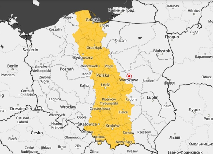 Ostrzeżenia pierwszego stopnia przed intensywnymi opadami ślniegu /IMGW /
