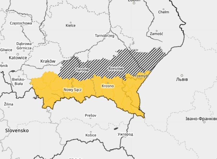 Ostrzeżenia przed burzami obowiązujące do godz. 18:30 w środę 27 maja /IMGW /Materiały prasowe