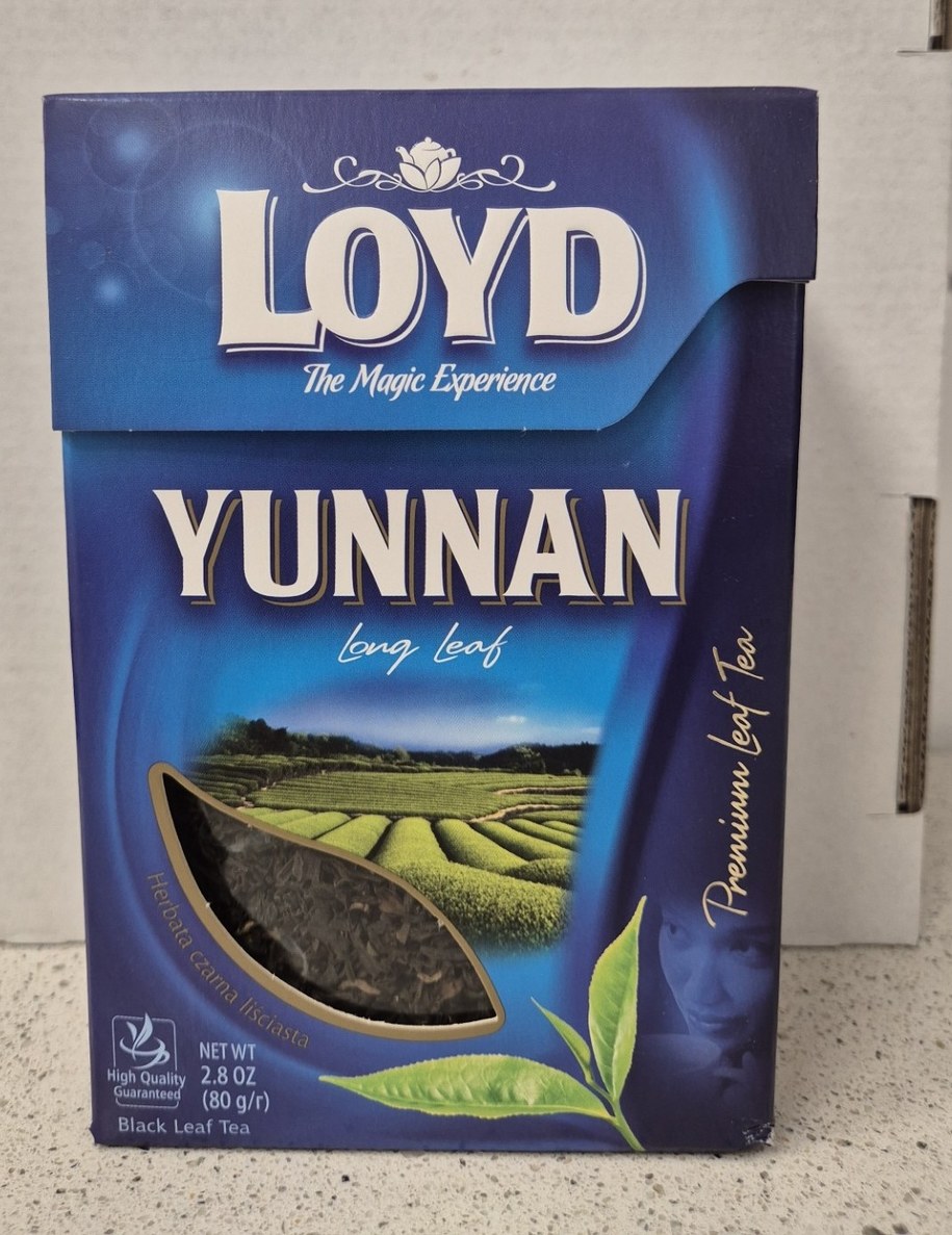 Ostrzeżenie dotyczy produktu: Yunnan herbata czarna liściasta "Loyd" /Główny Inspektorat Sanitarny