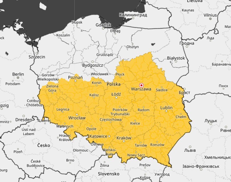 Ostrzeżenie IMGW przed marznącymi opadami i oblodzeniem w sobotę 7 lutego 2026 /IMGW /Materiały prasowe