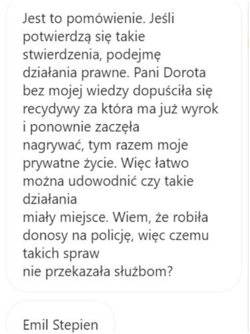 Oświadczenie Emila Stępnia /pomponik exclusive