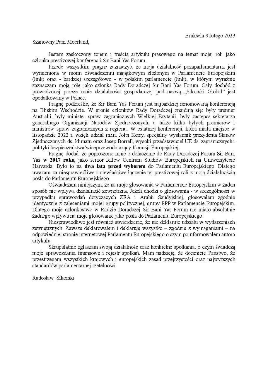 Oświadczenie Radosława Sikorskiego /twitter.com/sikorskiradek /Twitter