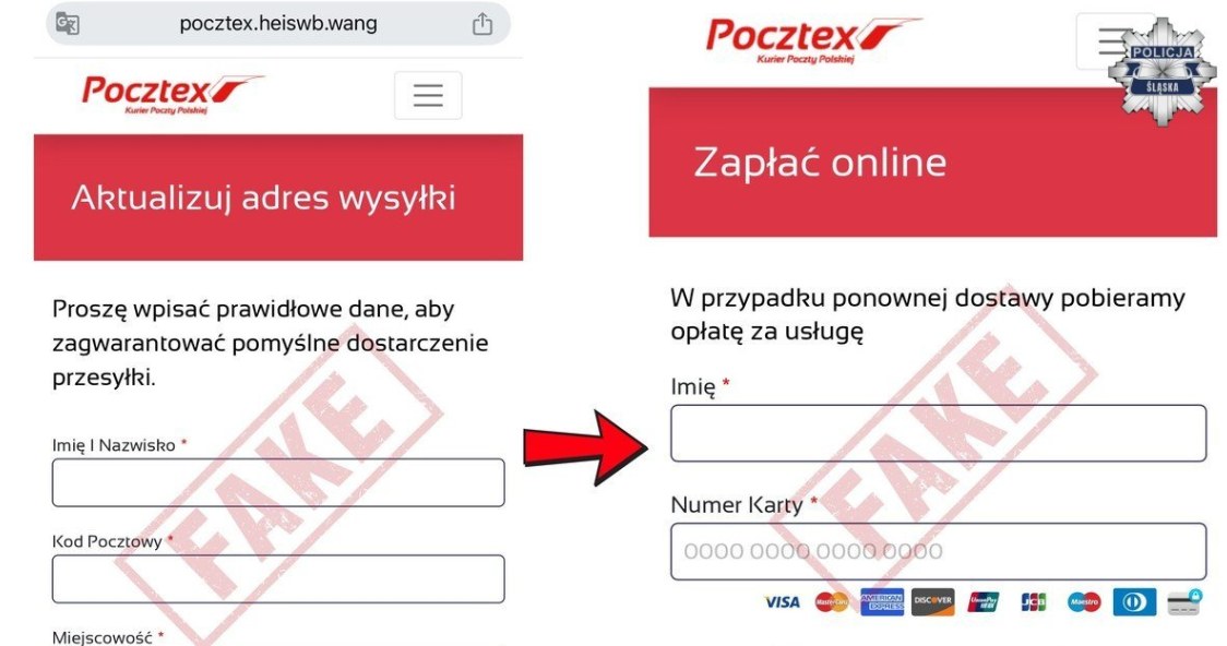 Oszuści chcą wyłudzić dane osobowe i dane z karty bankowej /Policja /materiał zewnętrzny