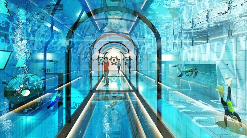 Oto najgłębszy basen na świecie. Znajduje się w Polsce i ma nawet pokoje hotelowe /Geekweek