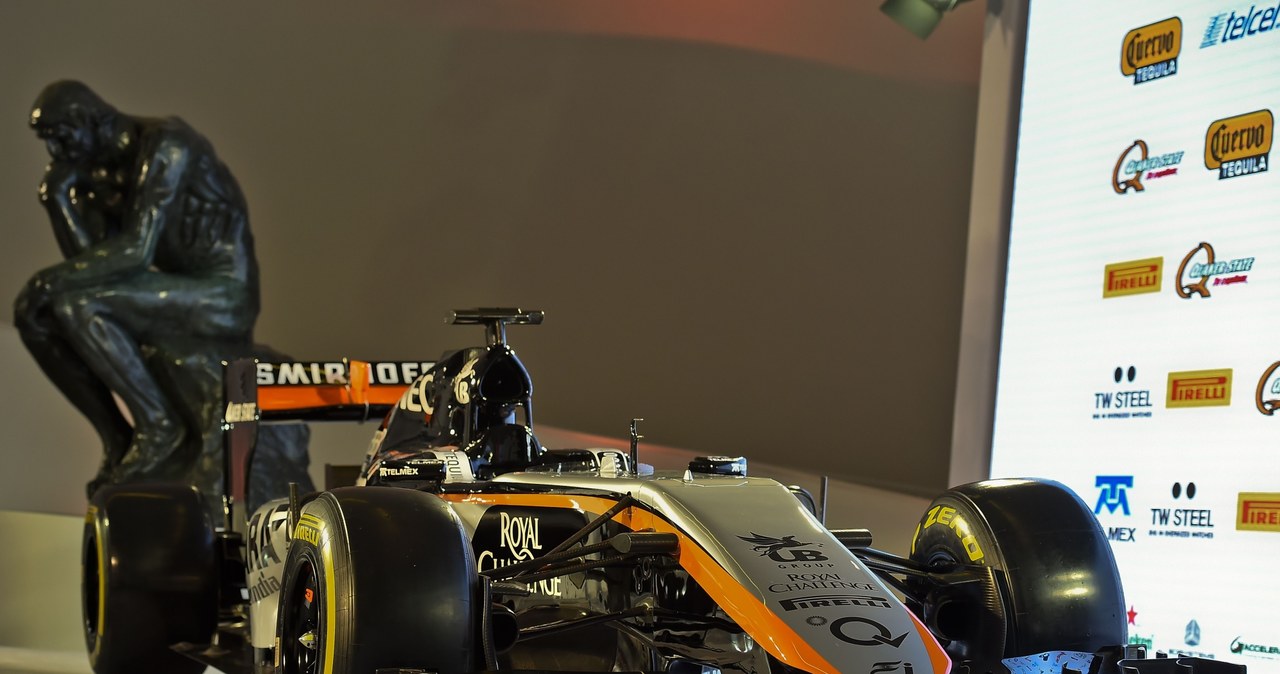 Oto nowy bolid Force India. Prezentacja odbyła się wczoraj  w Soumaya Museum w Mexico City /AFP