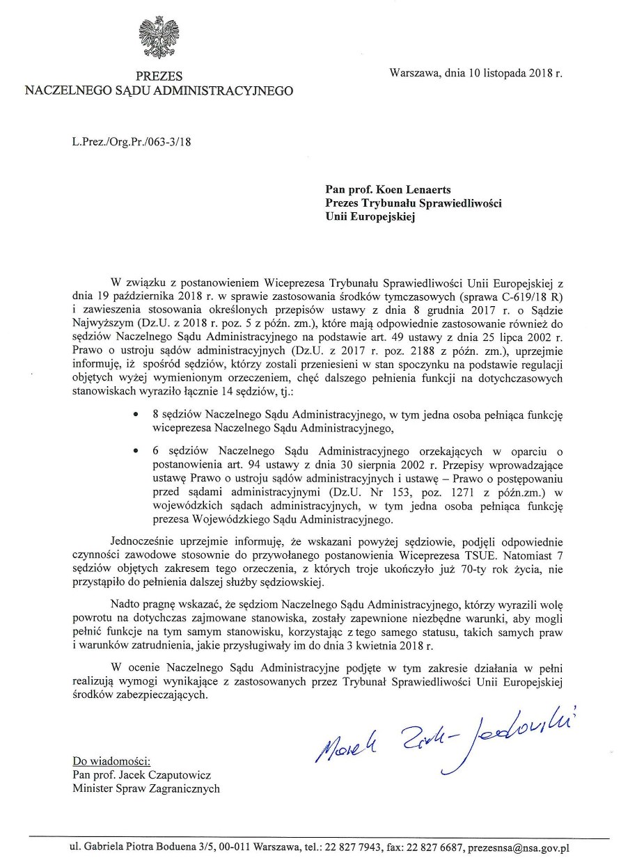 Oto pismo prezesa NSA do prezesa TSUE /NSA /