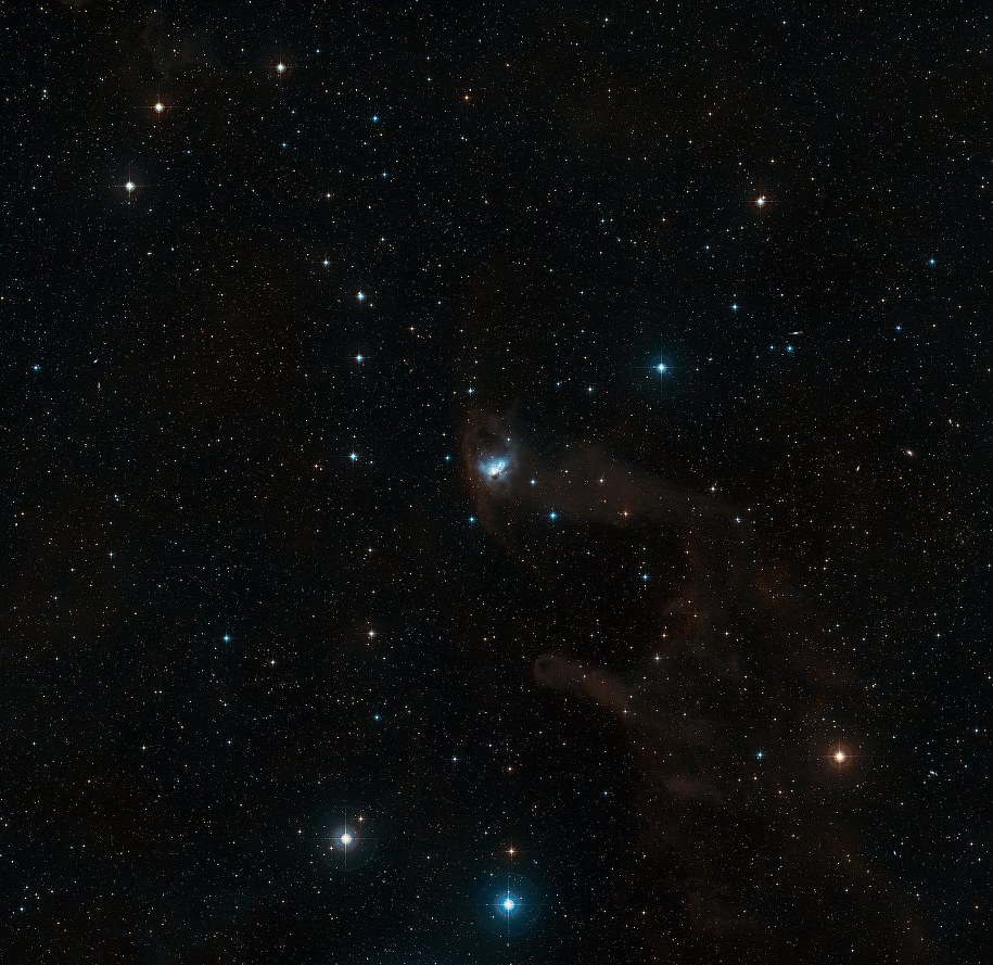 Otoczenie Kosmicznego Nietoperza /ESO/Digitized Sky Survey 2/ Davide de Martin /Materiały prasowe