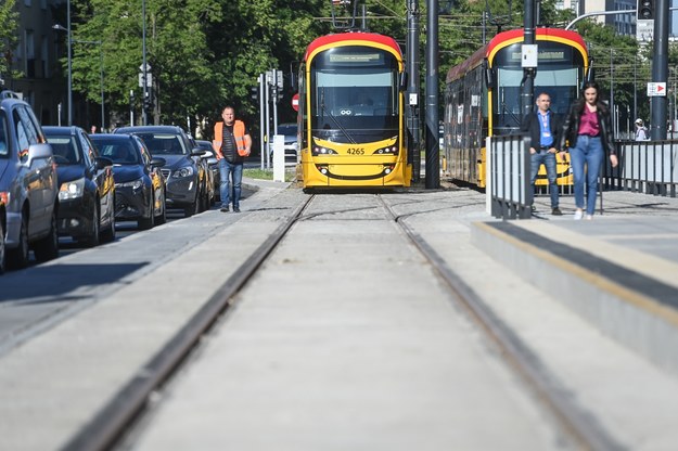 Otwarcia trasy tramwajowej na ul. Gagarina w Warszawie /	Piotr Nowak /PAP