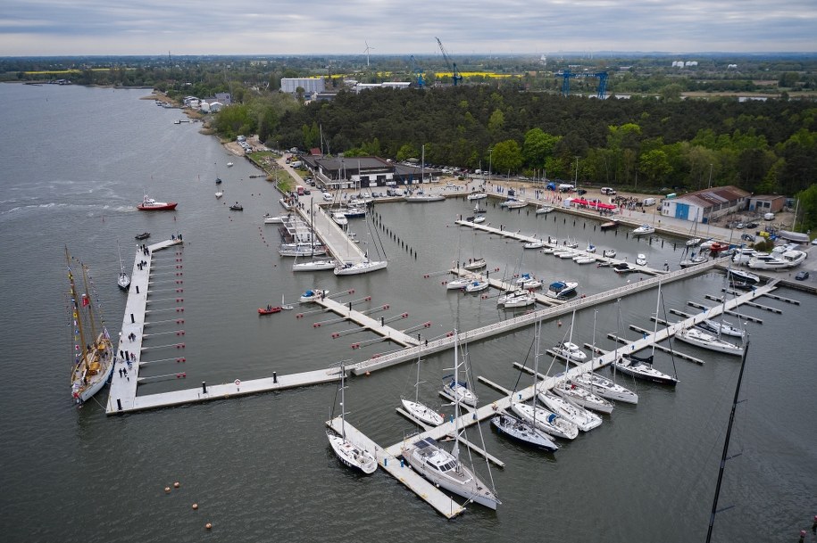 Otwarcie przystani miejskiej w Górkach Zachodnich w Gdańsku /Adam Warżawa /PAP