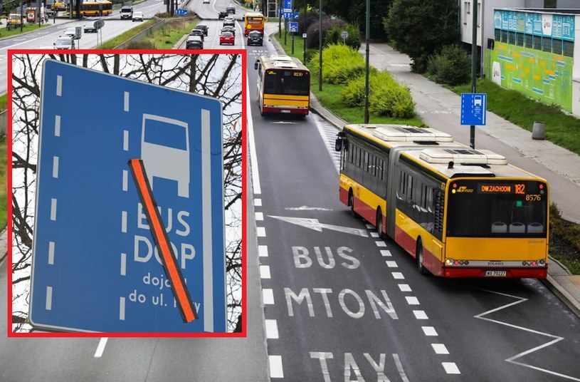 Oznaczenia DOP spotykamy na buspasach - na co wskazują? / fot.  Adam Burakowski/REPORTER/Piotr Molecki/East News /