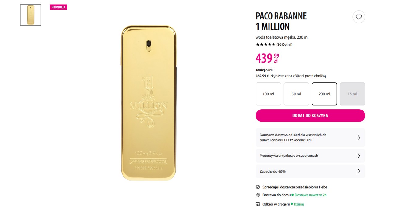 Paco Rabanne 1 Million /Hebe