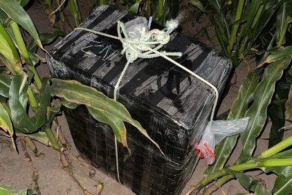 Pakunek z wyrobami tytoniowymi /Podlaska Straż Graniczna  /