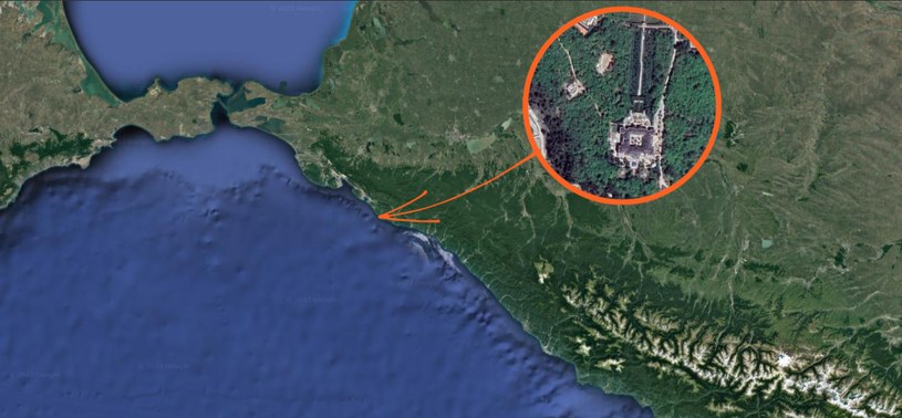 Pałac, który podobno należy do Władimira Putina zniknął z rosyjskich map. Fot. Google Maps /materiał zewnętrzny