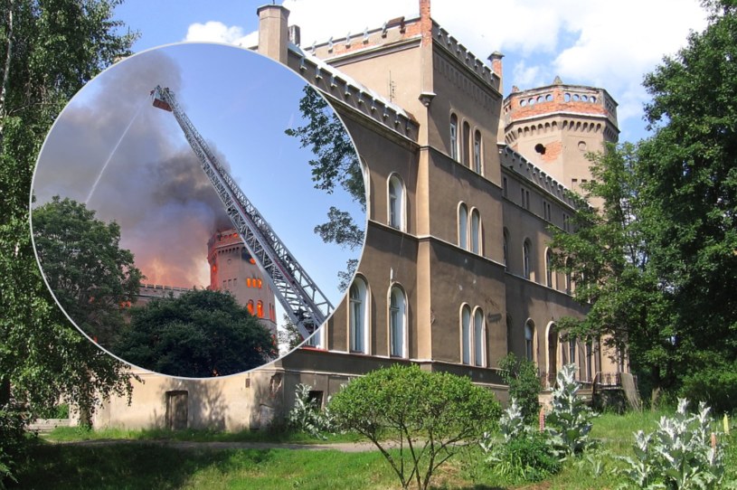 Pałac Stolbergów stanął w ogniu. Dym był widoczny z kilku kilometrów