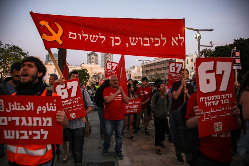 Palestyńscy aktywiści na wiecach domagali się odwołania Eurowizji /ANADOLU AGENCY /Getty Images