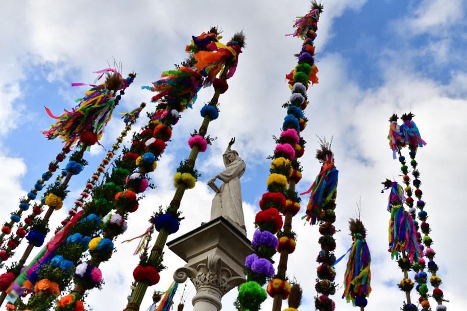 Palmy wielkanocne w Lipnicy Murowanej, zdj. z 2024 roku /Art Service /PAP