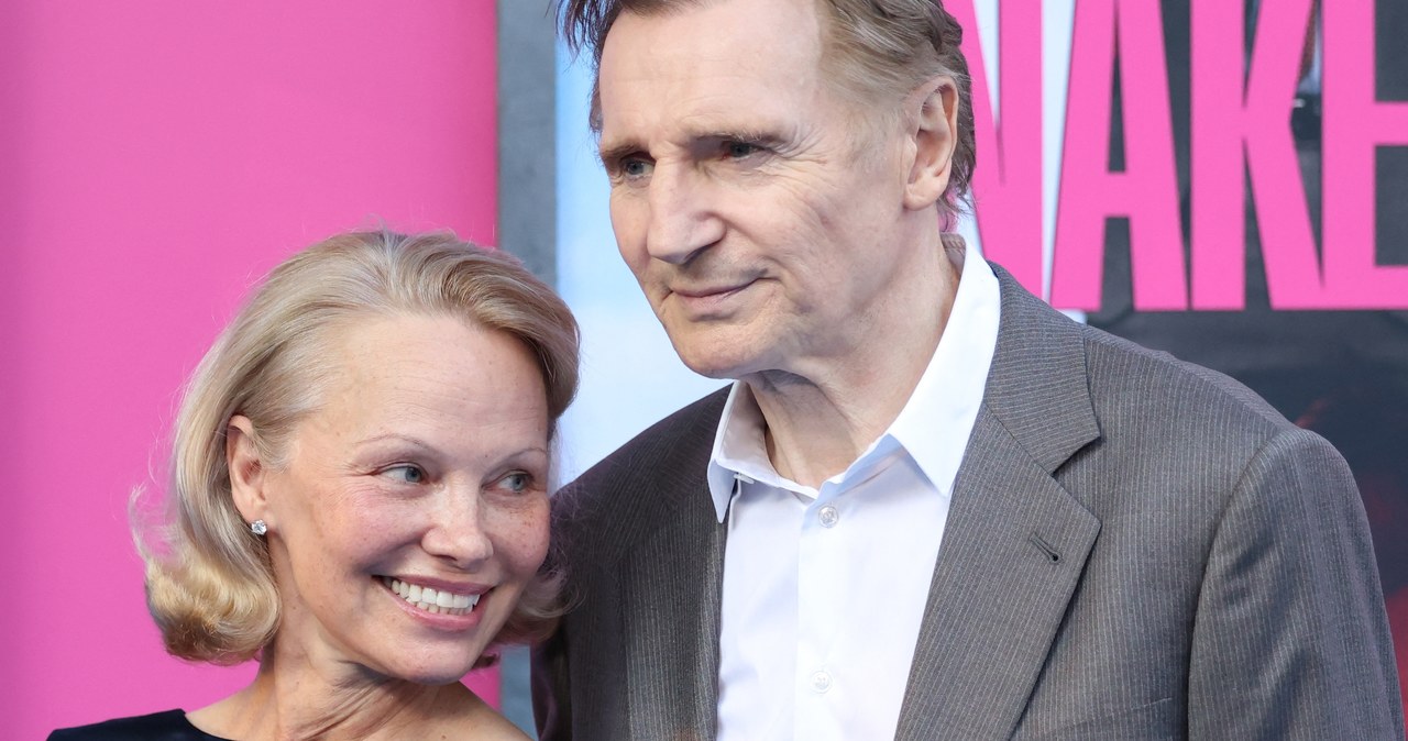 Pamela Anderson i Liam Neeson /CHARLY TRIBALLEAU / AFP /AFP