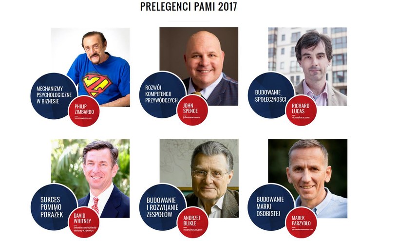 PAMI 2017 - niektórzy z prelegentów /materiały prasowe