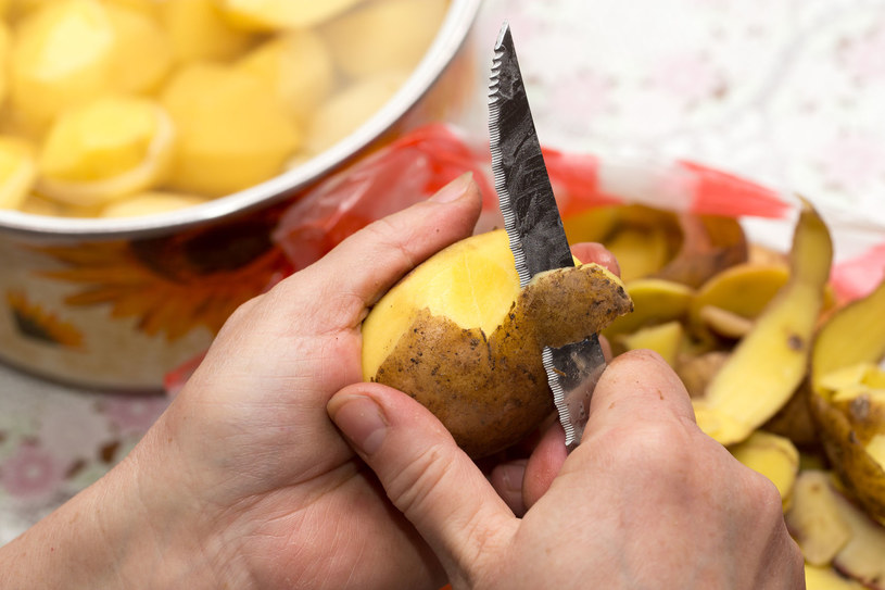 Pamiętaj! Obierki z ziemniaków, które mają tzw. parchy lub zieloną skórkę, nie nadają się do wykorzystania /123RF/PICSEL