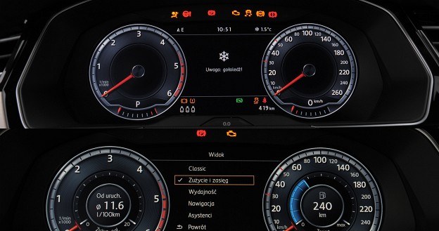 Panel Active Info Display ma bogate możliwości personalizacji – pokazuje np. informacje z komputera lub mniejsze tarcze i mapę. /Auto Moto