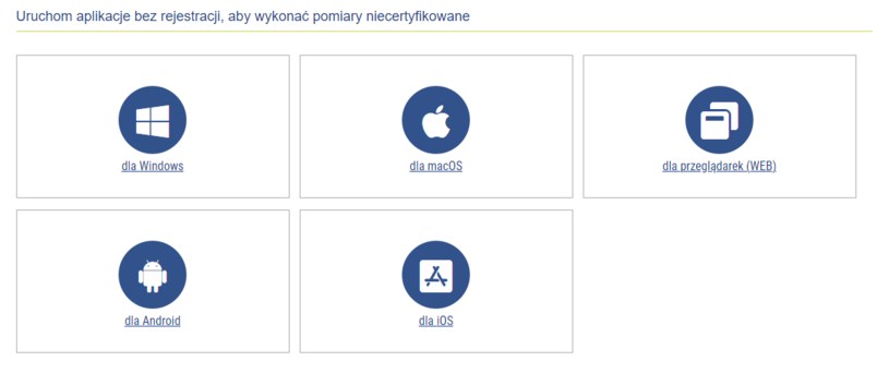 Panel pomiarów niecertyfikowanych. /Pro.SpeedTest.pl