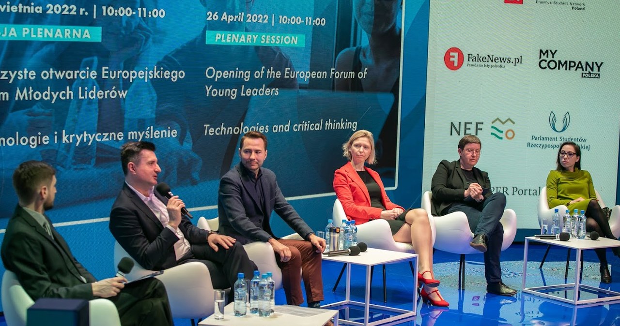 Panel „Technologie i krytyczne myślenie”. XVI Europejski Kongres Gospodarczy w Katowicach /Fot. Ireneusz Rek /INTERIA.PL