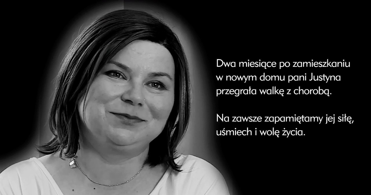 Pani Justyna zmarła dwa miesiące po przeprowadzce do nowego mieszkania /Polsat