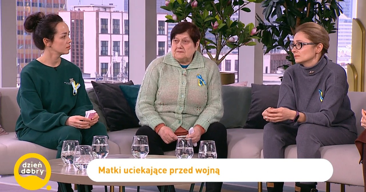 Pani Natalia, pani Maria i pani Anna z Ukrainy w studiu "Dzień dobry TVN" /