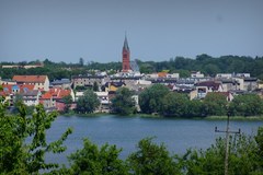 Panorama Kartuz z punktu widokowego nad jez. Karczemnym