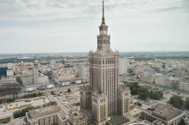 Panorama Warszawy, na pierwszym planie Pałac Kultury /Jacek Turczyk /PAP