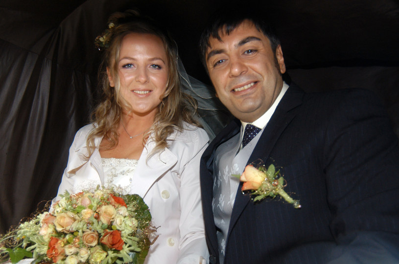 Paolo Cozza z żoną w dniu ślubu, 2006 rok /Mikulski /AKPA