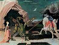 Paolo Uccello, Św. Jerzy walczący ze smokiem, ok. 1470 /Encyklopedia Internautica