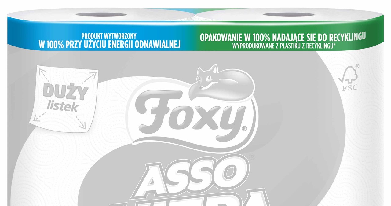 Papier, z którego wykonane są produkty Foxy, pozyskiwany jest z odpowiedzialnie zarządzanych lasów /materiały promocyjne