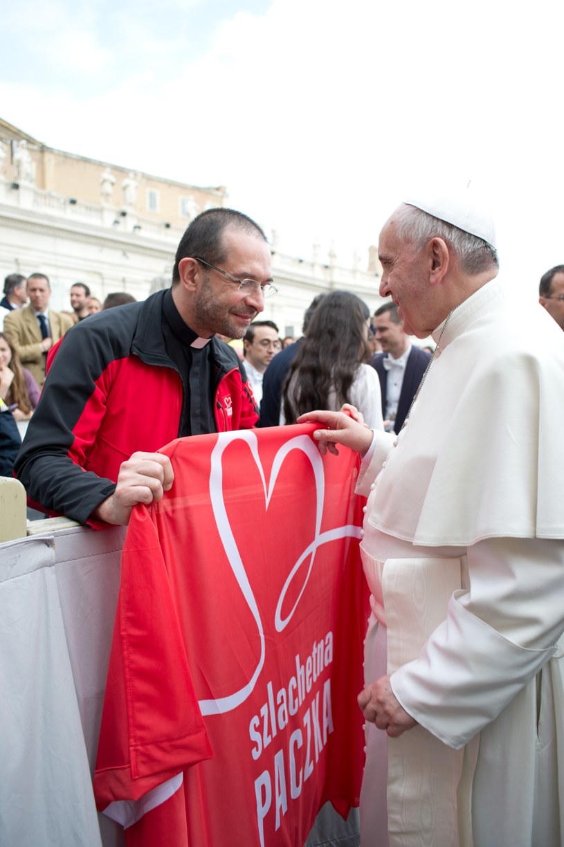 Papież Franciszek angażował się w projekt dwukrotnie /Szlachetna Paczka /