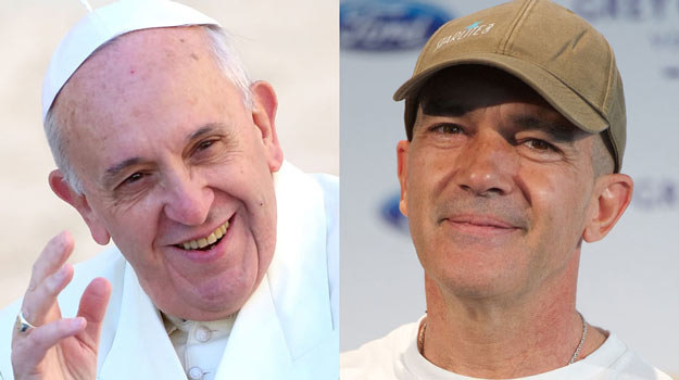 Papież Franciszek i Antonio Banderas: Znajdź podobieństwa! /Getty Images/Flash Press Media
