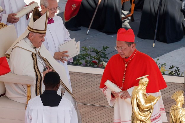 Papież Franciszek i kardynał Grzegorz Ryś /GIUSEPPE LAMI /PAP/EPA