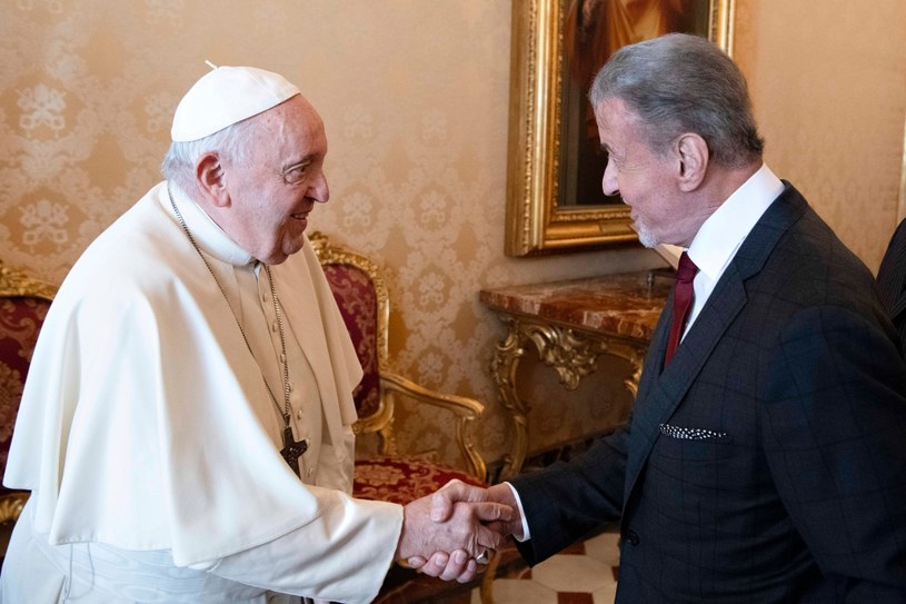 Papież Franciszek i Sylvester Stallone /Vatican Pool/Contributor /Getty Images