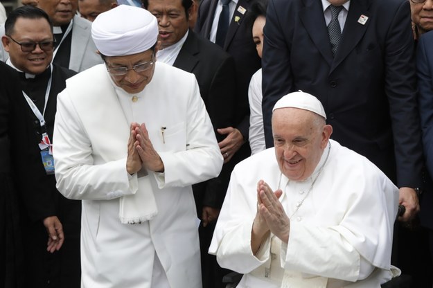 Papież Franciszek i wielki imam /ADITYA AJI / POOL /PAP/EPA