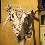 Papież Franciszek jako Superman  