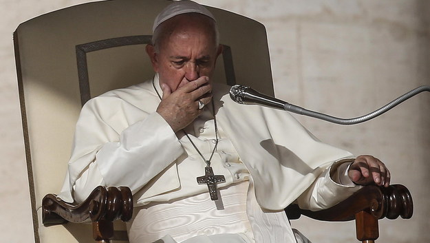Papież Franciszek podczas audiencji generalnej /Fabio Frustaci /PAP/EPA